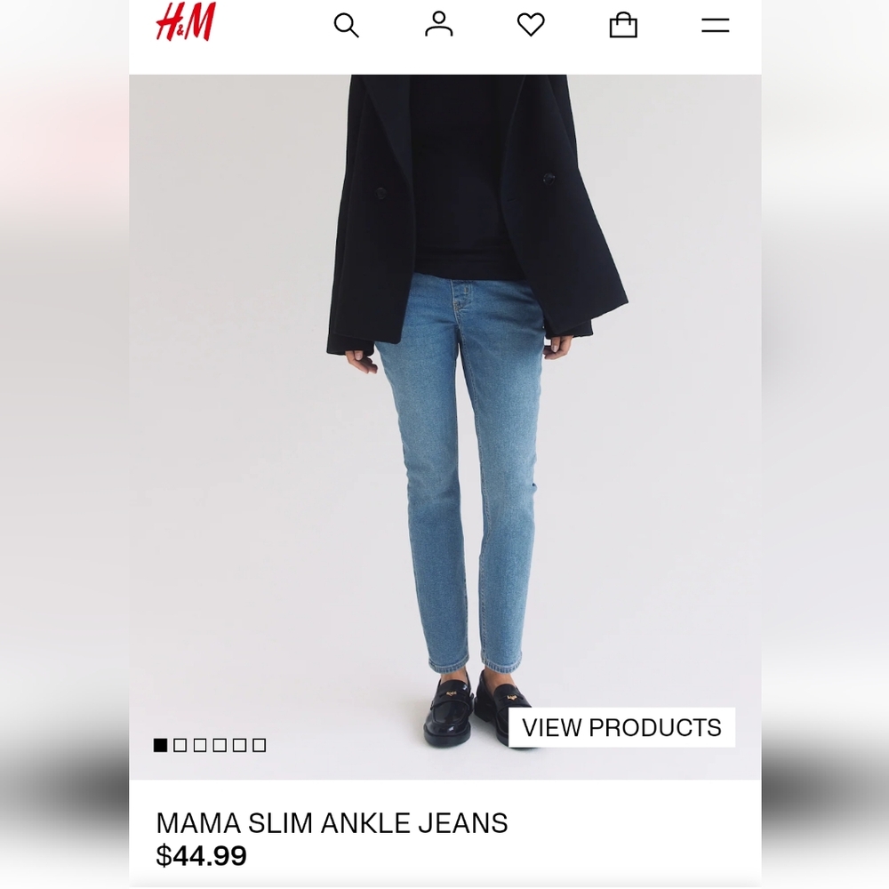 Maternity Mama Slim Ankle Jeans